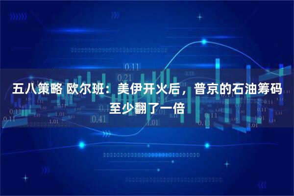 五八策略 欧尔班：美伊开火后，普京的石油筹码至少翻了一倍