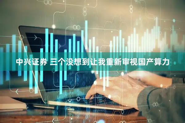 中兴证券 三个没想到让我重新审视国产算力