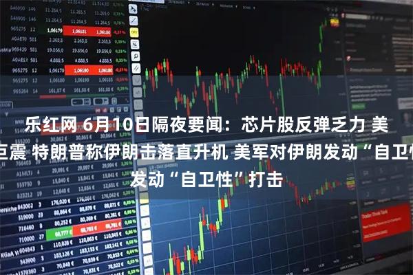 乐红网 6月10日隔夜要闻：芯片股反弹乏力 美股盘中巨震 特朗普称伊朗击落直升机 美军对伊朗发动“自卫性”打击