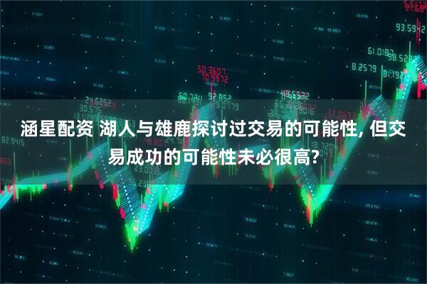 涵星配资 湖人与雄鹿探讨过交易的可能性, 但交易成功的可能性未必很高?